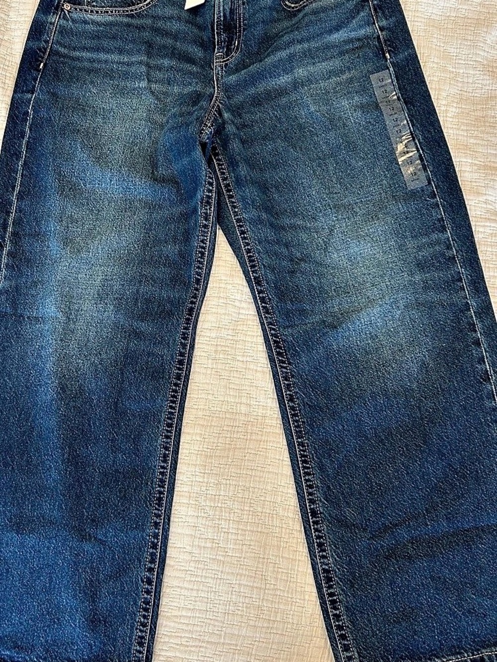 American Eagle AE Low-Rise Classic Straight Leg Jeans Blue Waist 31 -12 Short